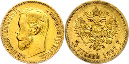 5 Rubel, Gold, 1897, Nikolaus II., Fb. 180, Ss.  Ss - Russland