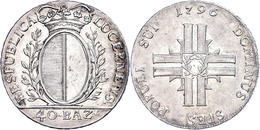 Luzern, 40 Batzen (Neutaler), 1796, HMZ 2-650 A, F. Vz. - Autres & Non Classés