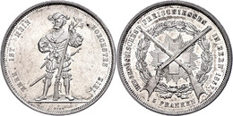 5 Franken, 1857, Bern, HMZ 2-1343b, Vz.  Vz - Sonstige & Ohne Zuordnung