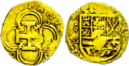 2 Escudos, Gold, O.J. (15./16. Jhdt.), Sevilla, Prägeschwäche, Ss.  Ss - Other & Unclassified