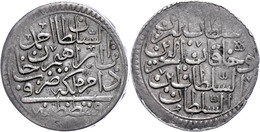 1/2 Kurush, AH 1102 (Jahreszahl Nicht Lesbar), Ahmed II., Konstantinopel, KM 107, Prägeschwäche Am Rand, Ss.  Ss - Orientale