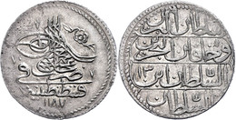 20 Para, AH 1187/13, Abdülhamid I., Konstantinopel, Leichte Prägeschwäche Am Rand, Vz.  Vz - Orientalische Münzen