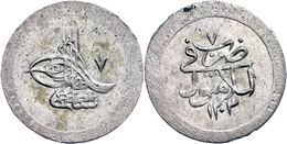 20 Para, AH 1203/7, Selim III., Konstantinopel, KM 495, Prägeschwäche, Vz.  Vz - Orientalische Münzen