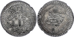 Riyal, AH 1213, Selim III., Tunis, KM 72.2 (Tunesien), In Slab Der NGC Mit Der Bewertung XF45. - Orientalische Münzen