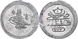 2 Kurush, AH 1222/1, Mustafa IV., Konstantinopel, Pere -, Sultan 2667, KM 541, Schrötlingsriss, Kl. Kratzer, Vz-st. Sehr - Orientalische Münzen