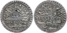 Kurush, AH 1223/1, Mahmud II., Konstantinopel, KM 554, Kl. Schrötlingsriss, Vz. Sehr Selten!  Vz - Orientalische Münzen