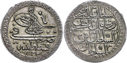 Kurush, AH 1223/2, Mahmud II., Konstantinopel, KM 554, Vz. Sehr Selten! Erworben Bei Baldwins & Sons, London. Davor Los  - Orientalische Münzen