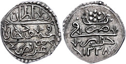 1/3 Badju, AH 1228, Mahmud II., Jazayir, KM 62 (Algerien), Vz. Mit Unterlegzettel Der Firma Stephen Album Rare Coins.  V - Orientalische Münzen