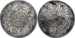 2 Piaster, AH 1245, Mahmud II., Tunis, KM 93 (Tunesien), Kl. Zainende, Ss-vz.  Ss-vz - Orientalische Münzen