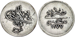 2 1/2 Qirsh, AH 1277/9, Abdülaziz, Misir, KM 252 (Ägypten), Ss. Los 516 Der 25 Auktion Stephen Album Rare Coins, Santa R - Orientalische Münzen