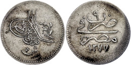 5 Qirsh, AH 1277/9, Abdülaziz, Misir, KM 254 (Ägypten), Ss.  Ss - Orientalische Münzen