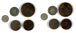 ABDÜLMECID, Lot Von 5 Münzen Der Prägestätte Misir. Dabei U.a. 10 Para (1/4 Kurush) AH 1255/20 Und Æ-10 Para AH 1255/15. - Orientalische Münzen