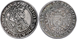 1/2 Taler, 1700, Leopold II., Huszar 1403, Ss.  Ss - Ungarn