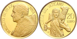 20 Euro Gold, 2009, Statue Des Guten Hirten, 5,49 G Fein, Fb. 455, In Originalschatulle Mit Zertifikat Und Umverpackung, - Vatican