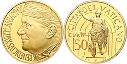 50 Euro Gold, 2010, Bronzestatue Des Augustus In Prima Porta, 13,74 G Fein, Fb. 457, In Originalschatulle Mit Zertifikat - Vatican