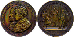 Bronzemedaille (Dm. 45 Mm, 54 G), 1839, Von C. Pfeuffer, Auf 300 Jahre Reformation In Brandenburg, Av: Brustbilder Von K - Altri & Non Classificati