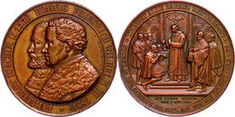 Bronzemedaille (Dm. 45 Mm, 54 G), 1839, Von C. Pfeuffer, Auf 300 Jahre Reformation In Brandenburg, Av: Brustbilder Von K - Sonstige & Ohne Zuordnung