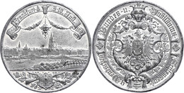 Frankfurt, Zinnmedaille (Dm. 39 Mm, 18,7 G), 1887, Unsigniert, Auf Das IX. Deutsche Bundesschiessen, Av: Stadtansicht, R - Other & Unclassified