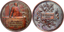 Bronzemedaille Versilbert (Dm. 50 Mm, 52 G), 1888, Von L. Chr. Lauer, Auf Die Reichstagsrede Von Bismarck Am 6. Februar  - Autres & Non Classés