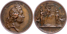 Frankreich, Louis XIV., Bronzemedaille (Dm. Ca. 41,10mm, Ca. 28,01g), 1683, Von Jean Mauger, Auf Die Einführung Der Empf - Sonstige & Ohne Zuordnung