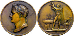 Frankreich, Napoleon, Bronzemedaille (Dm. 68,40 Mm, Ca. 145 G), 1811, Von D. Denon Und Andrieu, Auf Die Taufe Seines Soh - Andere & Zonder Classificatie