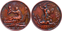 Frankreich, Ludwig XVIII., Bronzemedaille (Dm. 39 Mm, 33 G), 1820, Von Gayrard, Auf Die Geburt Seines Neffen, Henri D'Ar - Altri & Non Classificati