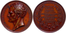 Frankreich, Bronzemedaille (Dm. 50,6 Mm, 56,5 G), 1852, Von Wiener, Auf Augustin Aimable Dumon-Dumortier,  Av: Kopf Nach - Autres & Non Classés