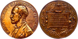 Frankreich, Bronzemedaille (Dm. 68 Mm, 155 G), 1887, Von A. Dubois, Carnot Auf Seine Wahl Zum Präsidenten, Av: Brustbild - Sonstige & Ohne Zuordnung