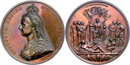 Großbritannien, Victoria, Bronzemedaille (Dm. 88 Mm, 210,7 G), 1887, Von J. E. Böhm Und F. Leighton, Auf Das 50jährige R - Sonstige & Ohne Zuordnung