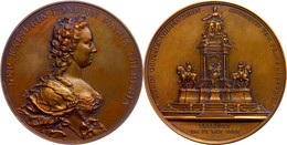 Österreich, Bronzemedaille (Dm.63 Mm, 85 G), 1888, Von A.Scharff, Auf Die Enthüllung Des Maria-Theresia Denkmals In Wien - Sonstige & Ohne Zuordnung