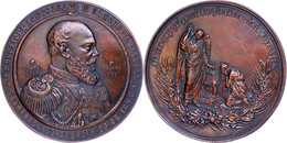 Russland, Alexander III., Bronzemedaille (Dm. 80 Mm, 197 G), 1894, Signiert, Tischmedaille Alexander III., Av: Brustbild - Sonstige & Ohne Zuordnung