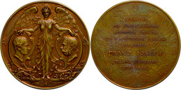 Österreich, Bronzemedaille (Dm.63 Mm, 77 G), 1898, Von Karl Waschmann, Auf Die Jubiläumsausstellung In Wien Anlässlich D - Sonstige & Ohne Zuordnung