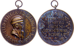 Bronzemedaille,, 1915, Von Poellath Schobenhausen, Erinnerung An Die "Feld-Flieger-Abteilung 63 - Beskidenkorps", Av: Fl - Autres & Non Classés