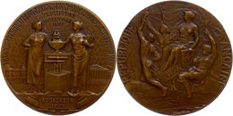 Frankreich, Bronzemedaille (Dm. 72,3 Mm, 159 G), 1913, Von R. Lamlurdedieu, Auf Die Wahl Von Raymond Poincare Zum Präsid - Altri & Non Classificati
