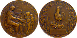 Frankreich, Bronzemedaille (Dm. 50 Mm, 67,5 G), 1915, Von Hippolyte Lefebvre, Auf Die Innerländische Sicherheit, Av: Gab - Other & Unclassified