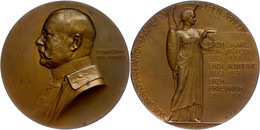 Österreich, Bronzemedaille (Dm.65,5 Mm, 113 G), 1915, Von A.Hartig, Auf Den Feldmarschall Erzherzog Friedrich, Av: Brust - Altri & Non Classificati