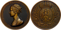 Niederlande, Bronzemedaille (Dm. 60 Mm, 73 G), O.J., Von J.J. V. Goor, Auf Frederike Louise Von Preußen, Av: Brustbild N - Autres & Non Classés