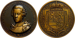 Niederlande, Bronzemedaille (Dm. 60 Mm, 74 G), O.J., Von J. J. V. Goor, Auf Willem V. Fürst Von Oranien Und Nassau, Av:  - Sonstige & Ohne Zuordnung