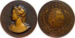 Niederlande, Bronzemedaille (Dm. 60 Mm, 75 G), O.J., Von J. J. V. Goor, Auf Anna Van Groot, Av: Brustbild Nach Links, Re - Altri & Non Classificati