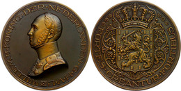 Niederlande, Bronzemedaille (Dm. 60 Mm, 75 G), O.J., Von J.J. V. Goor, Auf Willem II., Av: Brustbild Nach Links, Rev: Wa - Sonstige & Ohne Zuordnung