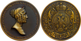 Niederlande, Bronzemedaille (Dm. 60 Mm, 82 G), O.J., Von J. J. V. Goor, Auf Anna Pawlowna Von Russland, Av: Brustbild Na - Sonstige & Ohne Zuordnung