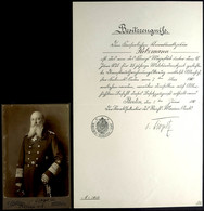 Besitzzeugnis Für Das Dienstauszeichnungskreuz Für 25jährige Militärdienstzeit Mit Originalunterschrift Großadmiral Von  - Dokumente