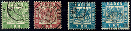 1 Kr., 3 Kr. Und 7 Kr. In Beiden Farben Je Tadellos Gestempelt, Kabinett, Mi. 186.-, Katalog: 23/25a+b O - Autres & Non Classés