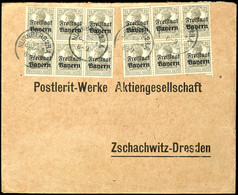 2 1/2 Pfg Germania Freistaat, Zwei Sechserblocks Als Portorichtige 30 Pf-MeF Auf Fernbrief In Der II. Gewichtsstufe, Mit - Other & Unclassified