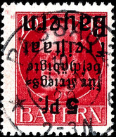 10 Pfg + 5 Pfg Kriegsbeschädigte, Abart "kopfstehender Aufdruck", Tadellos Gestempelt, Gepr. Dr. Helbig BPP, Mi. 200.-,  - Sonstige & Ohne Zuordnung