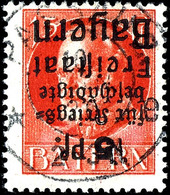 15 Pfg + 5 Pfg Kriegsbeschädigte, Abart "kopfstehender Aufdruck", Tadellos Gestempelt, Gepr. Dr. Helbig BPP, Mi. 200.-,  - Sonstige & Ohne Zuordnung