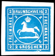 2 Groschen, Essai In Blau, 1862, Ungebraucht Ohne Gummierung, Tadellos, Fotobefund Dr. Wilderbeek BPP (2019)  (*) - Sonstige & Ohne Zuordnung