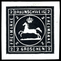 2 Groschen, Essai In Schwarz, 1862, Ungebraucht Ohne Gummierung, Tadellos, Fotobefund Dr. Wilderbeek BPP (2019)  (*) - Altri & Non Classificati