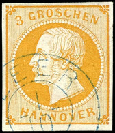 3 Gr. Dunkelorangegelb, Zentrisch Gestempelt K2 "LEER 1/10", Allseits Vollrandig, Farbfrisch, Tadelloses Kabinettstück,  - Andere & Zonder Classificatie