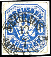 6 Kr. Ultramarin, Farbfrisch Mit Taxis-K1 "NEUHAUS AM RENNWEG 12 7 (1867)" Auf Liebhaberbriefstück, Gepr. H. Krause Und  - Sonstige & Ohne Zuordnung